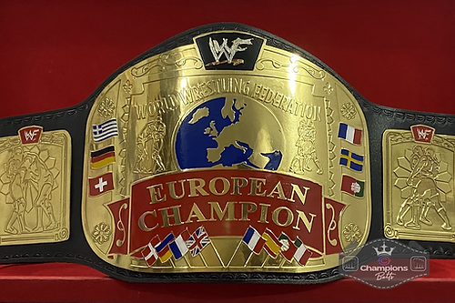 WWF European Scratch Logo Wrestling Tittle Championship Belt