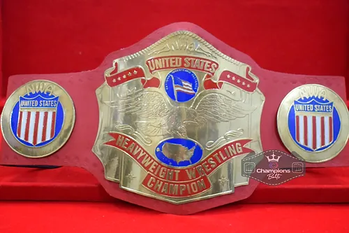 NWA Red Strap United State Heavyweight Wrestling Championship Belt