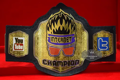 Gold Plate Zack Ryder Internet Championship Belt