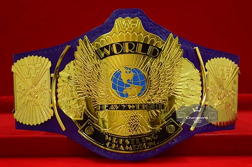 WWF Wrestling Ultimate Warrior Purple Winged Eagle Championship Belt