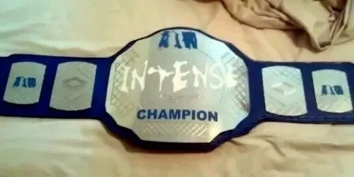 Intense AIW Heavyweight Champions Replica Blue Leather Belt Adult Size Fast Ship