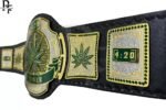 World Heavyweight Championship Smoker Stoner 420 Replica Adult Size Brass Belt