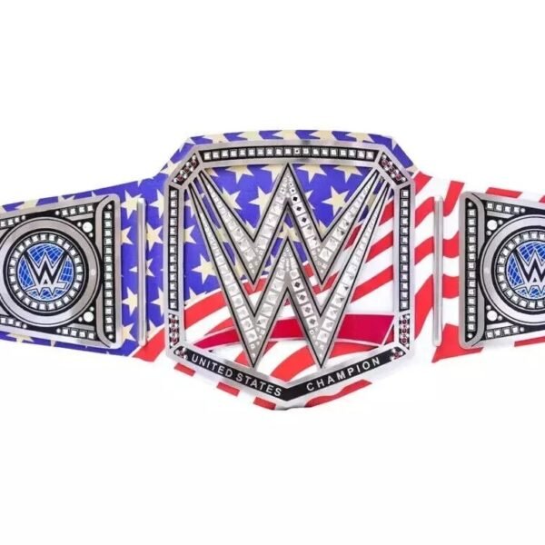 NEW Universal Title Championship Wrestling USA Flag Strap Replica Belt 4MM BRASS