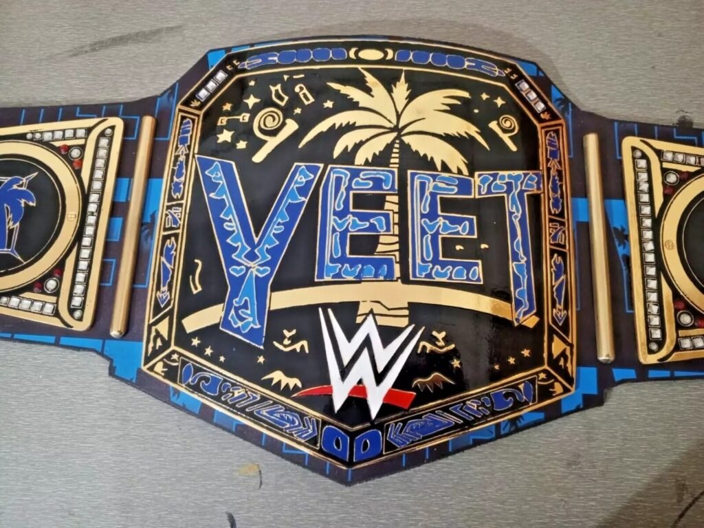 YEET Heavyweight Wrestling Championship Title Replica Belt 2MM & 4MM Brass