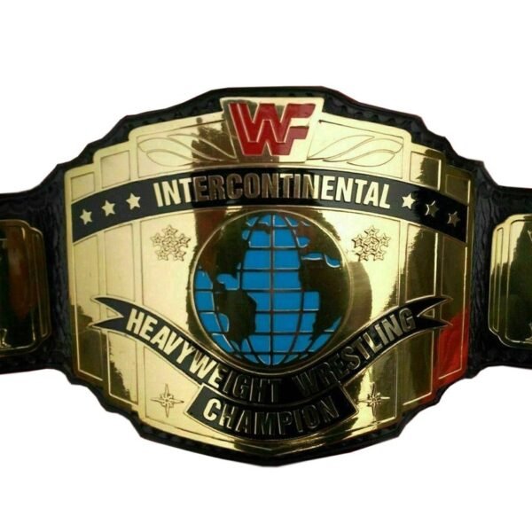 WWF Intercontinental Red Logo Heavyweight Championship Belt